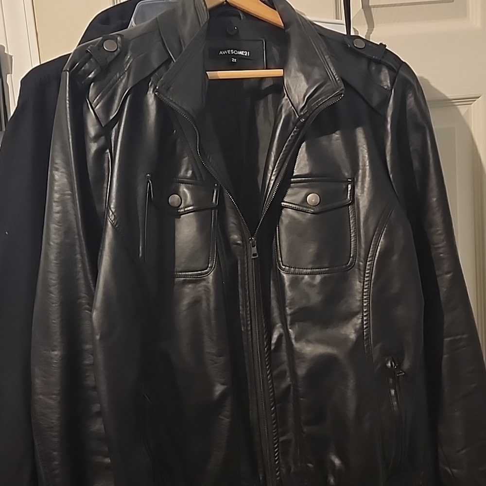 Awesome21 faux leather jacket